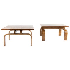 Pair of Oak Coffee Tables from AG Barcelona, Midcentury, circa 1960