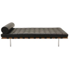 Barcelona Day Bed by Mies van der Rohe for Knoll, Black Leather