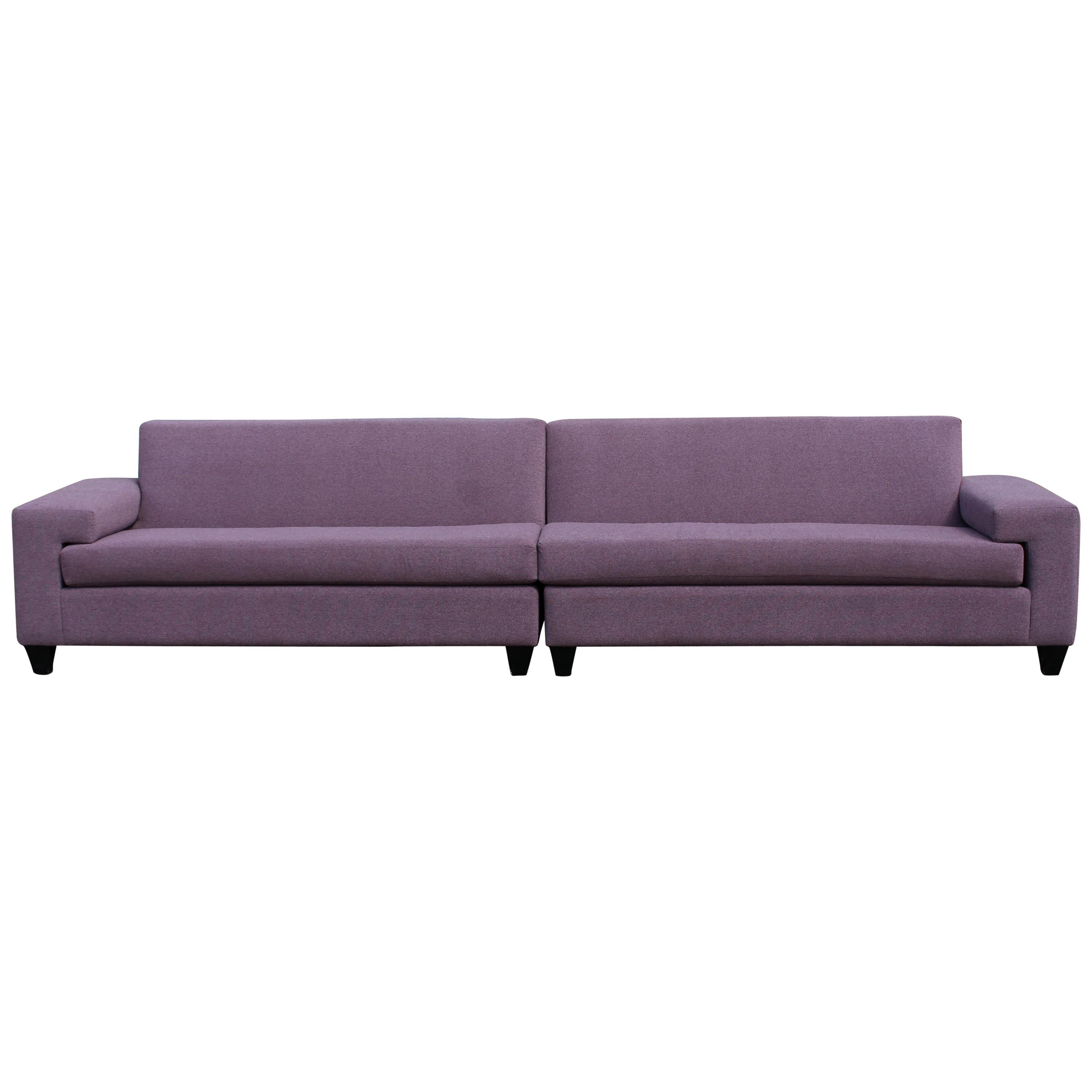 Contemporary Modern Erwin Lambeth Thomasville Carter 2 Pc Sectional Sofa Purple