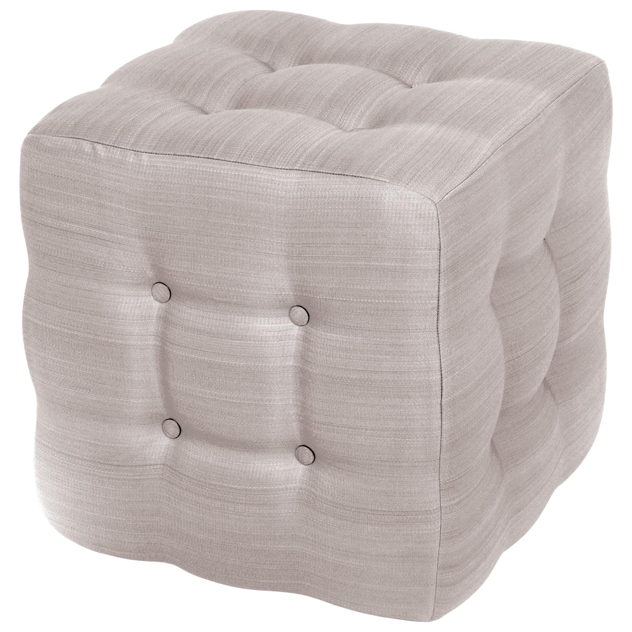 Upholstered Pouffe in Wool, Vica designed by Annabelle Selldorf