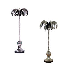 Near Pair of Midcentury Anthony Redmile Life-Size Metal Palm Trees