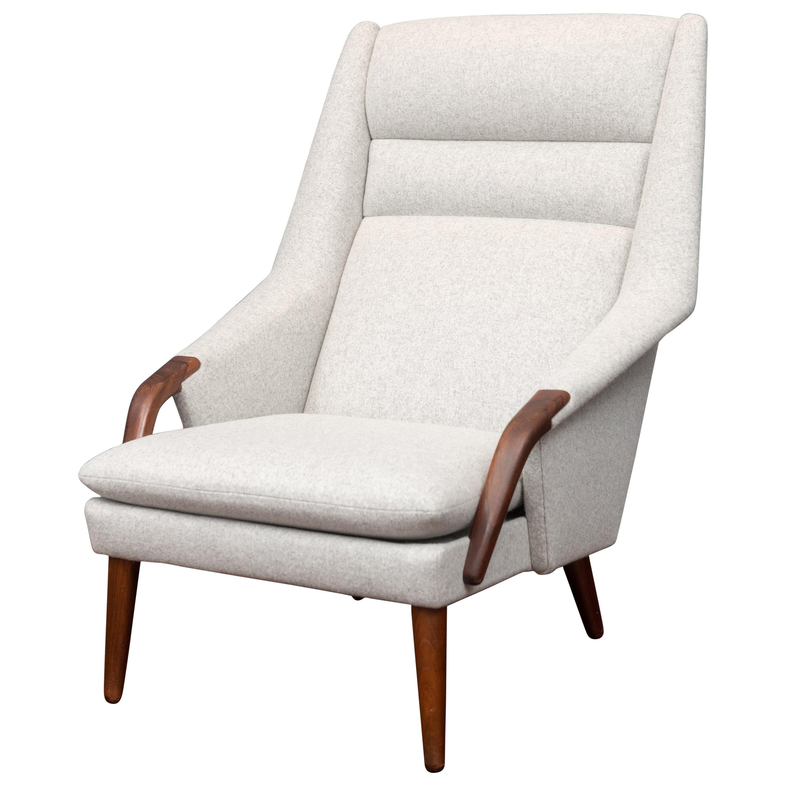 Scandinavian Modern High Back Lounge Chair