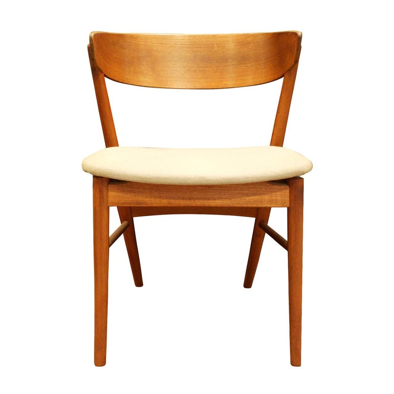 Handcrafted Teak Danish Desk Chair, 1950s Signed For Sale at 1stDibs