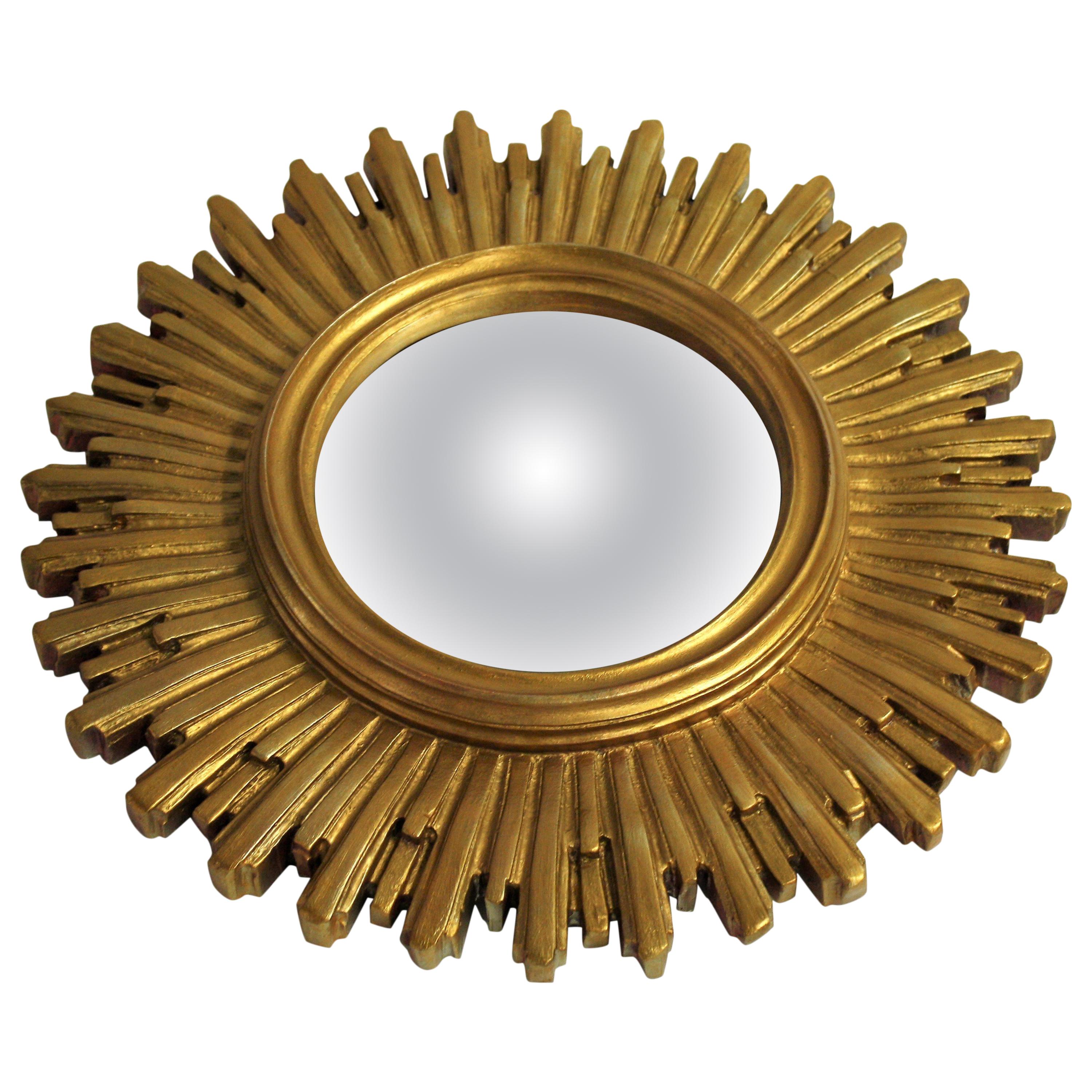 Vintage Golden Sunburst Mirror, 1960s