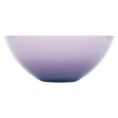 Cocoon Glass Bowl by Holmegaard, Danish Blown Purple Glass Bowl with Opal Inner