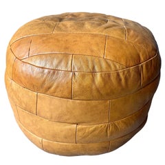 De Sede Camel Leather Patchwork Ottoman