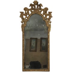 Queen Anne Early 18th Century Wall Mirror