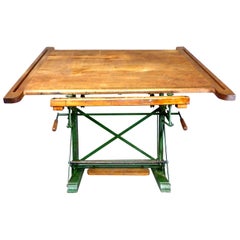 Used Architectural Drafting Table Kahn Freres, Bruxelles, France, circa 1930