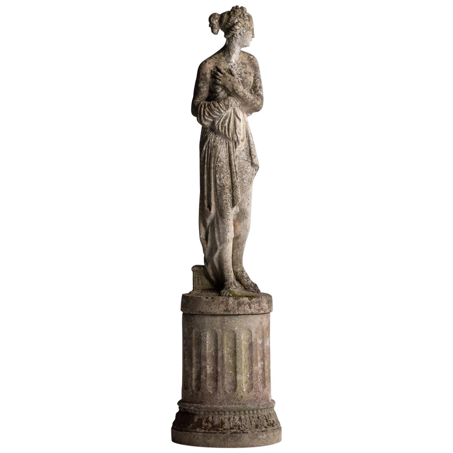 Statue of Venus with Pedestal, England, circa 1950