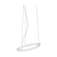 Halo Single Round LED Pendant Light in Matte White by Martin Azua
