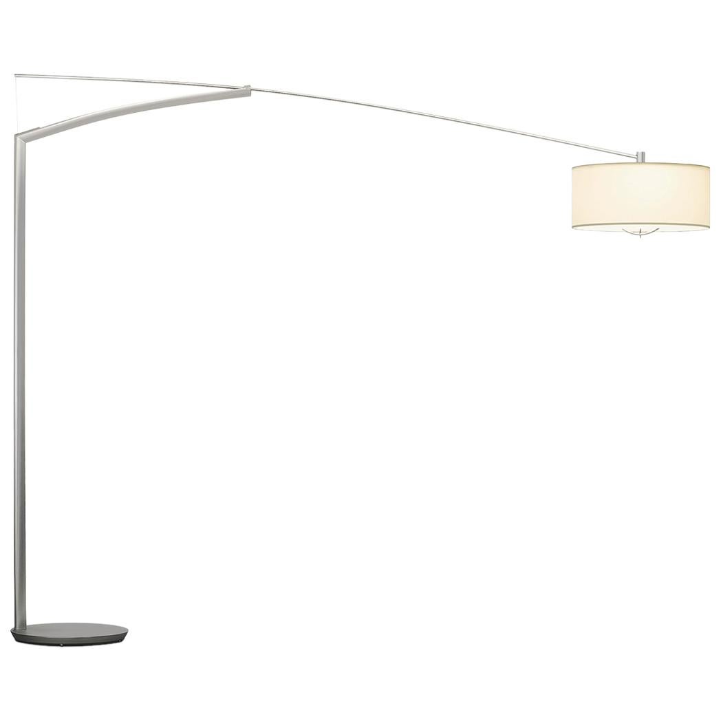 Balance Floor Lamp with Satin Nickel Finish by Jordi Vilardell Design For Sale