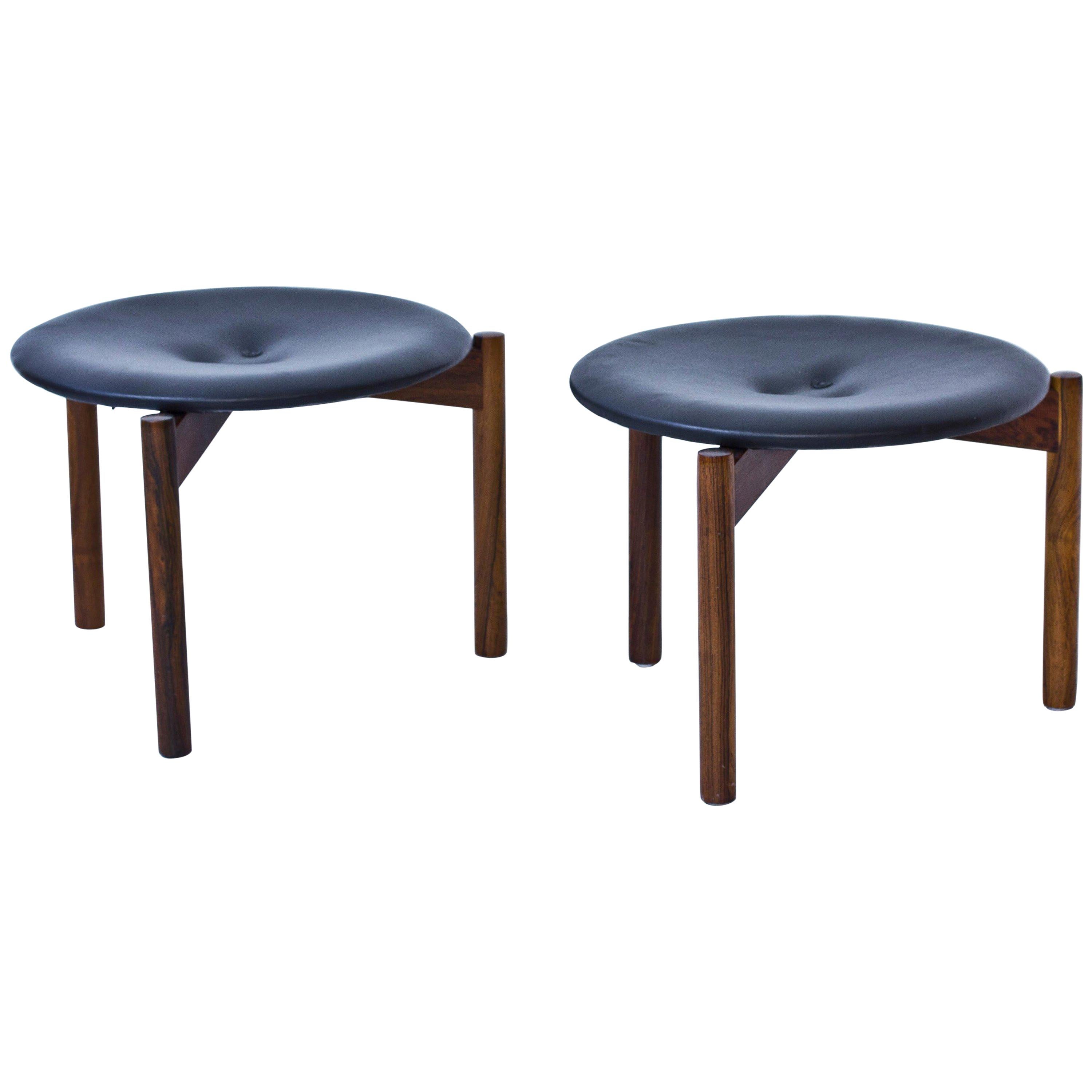 Stools by Uno and Osten Kristiansson for Luxus, Sweden, 1950s