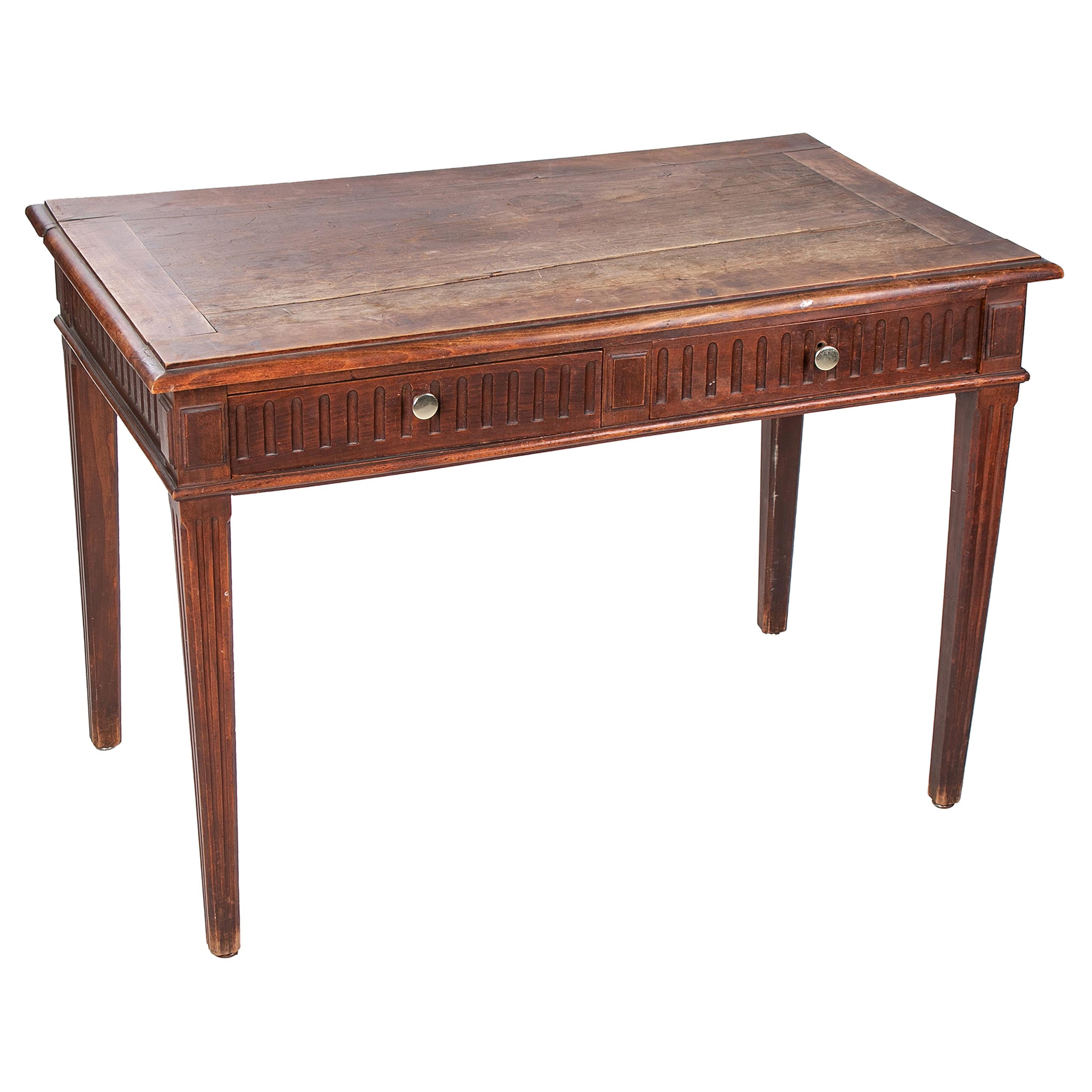 Early 20th Century French Two-Drawer Office Desk For Sale