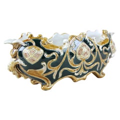 Antique Majolica Jardinière by Wilhelm Schiller & Son, circa 1890