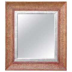 1950’s French Mirror,  Rose-colored Patinated Aged 