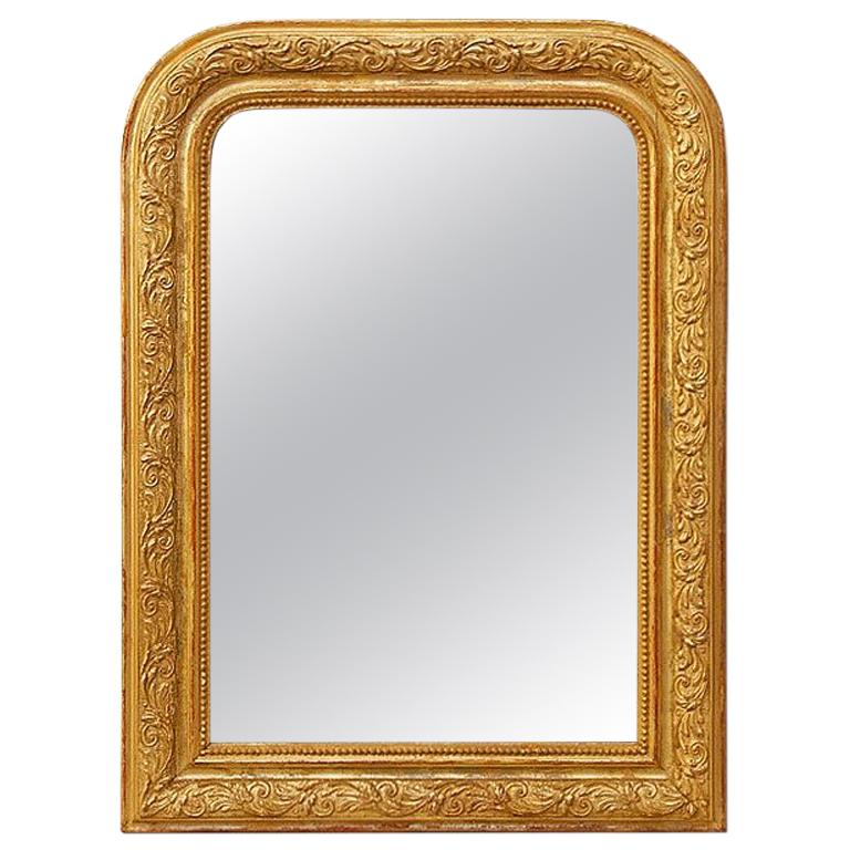 French Louis-Philippe Style Giltwood Mirror, circa 1900 For Sale
