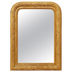 Espejo francés de madera dorada estilo Louis Philippe, hacia 1900