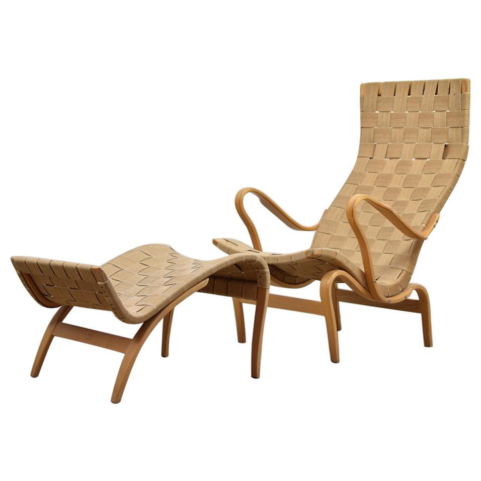 ‘Pernilla’ lounge chair by Bruno Mathsson for Karl Mathsson, Sweden 1950’s