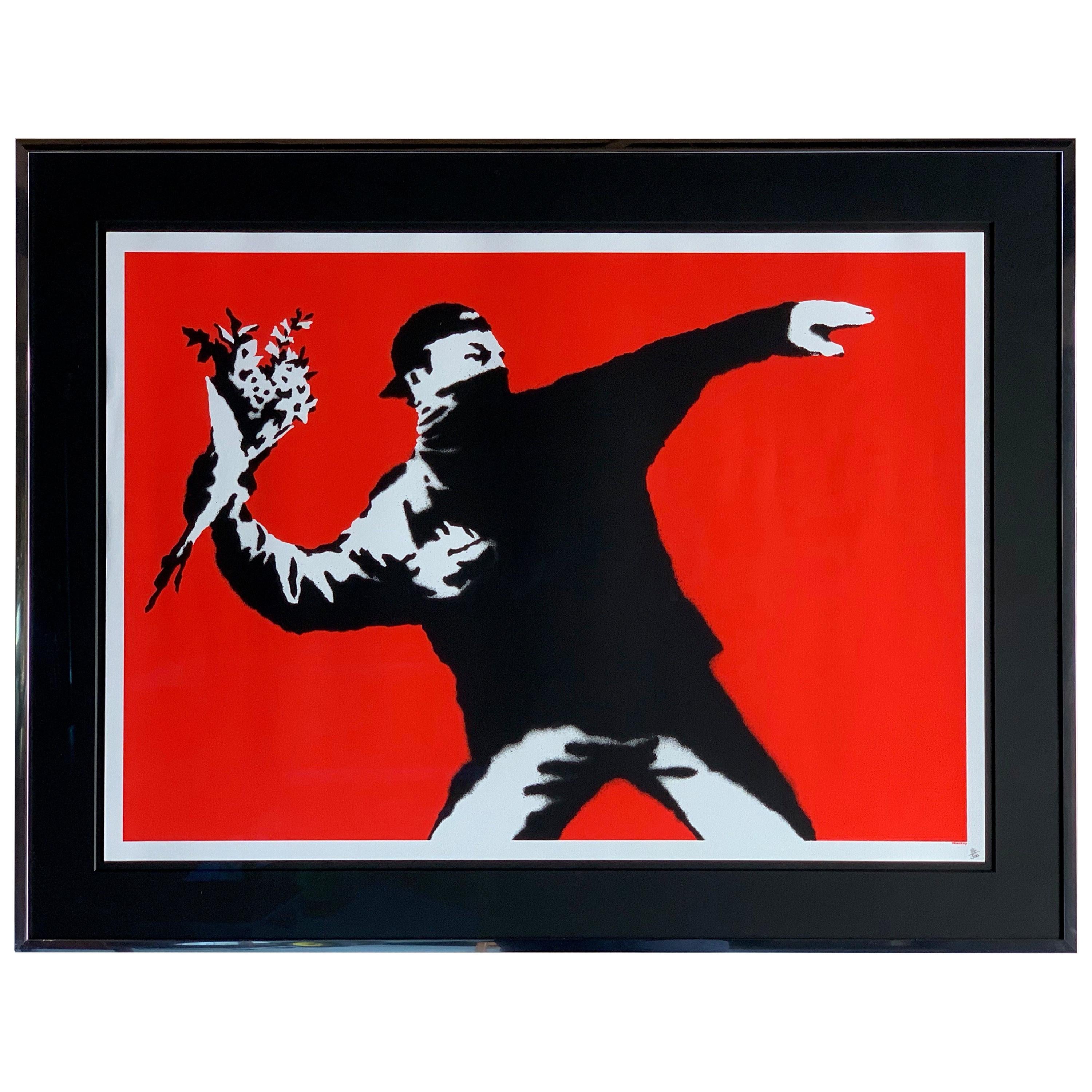 Love Is In The Air ‘Flower Thrower’ 2003 ‘Banksy British’ unsigned