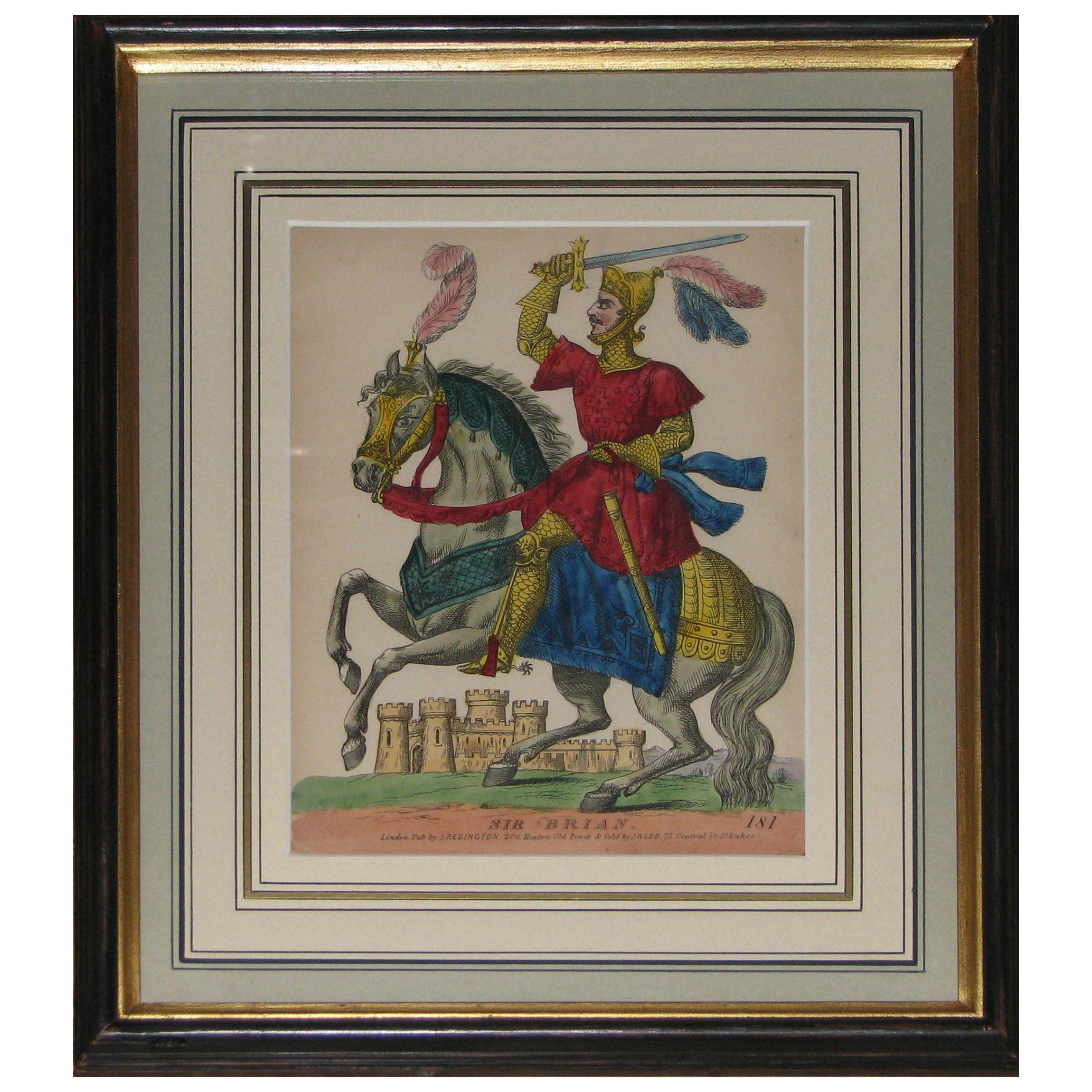 19th Century Framed Theatrical Print of Sir Brian For Sale