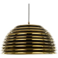 Kazuo Motozawa Space Age Golden Steel Saturno Chandelier for Staff, Germany 1972