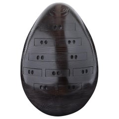 Black Egg, Multi Drawer Mini Chest, Hand Carved Wood Sculpture by Steve Turner