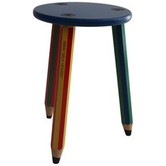 Multicolored Pop Art Stool by Pierre Sala
