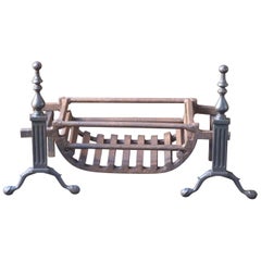 Vintage English Victorian Style Fireplace Grate, Fire Grate