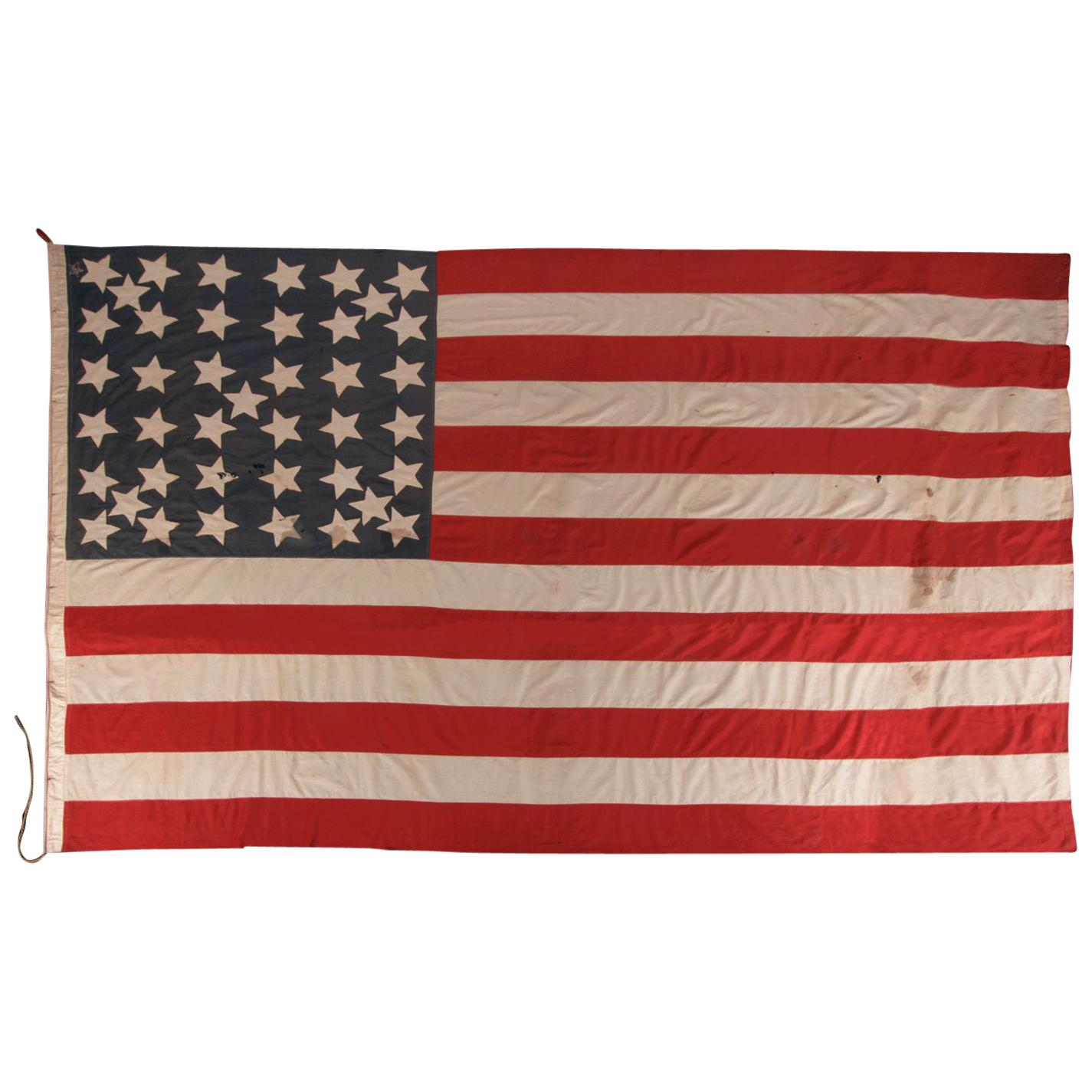Antique Large American Flag with 48 Stars, circa Pre 1940s at 1stDibs