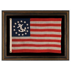 Antique American Private Yacht Flag with 13 Stars