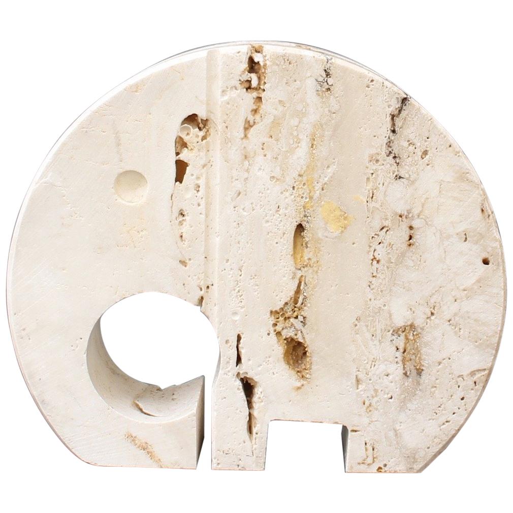 Stylised Travertine Elephant Envelope Holder by Mannelli Brothers 'circa 1970s'