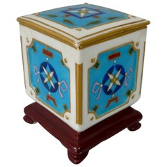Minton Porcelain Box and Cover, Christopher Dresser Design, circa 1870