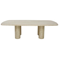 Travertine Coffee Table Italian Design from the 1970s
