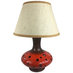 Mid-Century French Ceramic Table Lamp, attrib. to Georges Pelletier