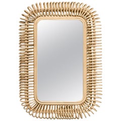 French Design Rattan Mirror
