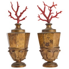 Neaples, Mid-19th Century Pair of Mediterranean Coral Branches