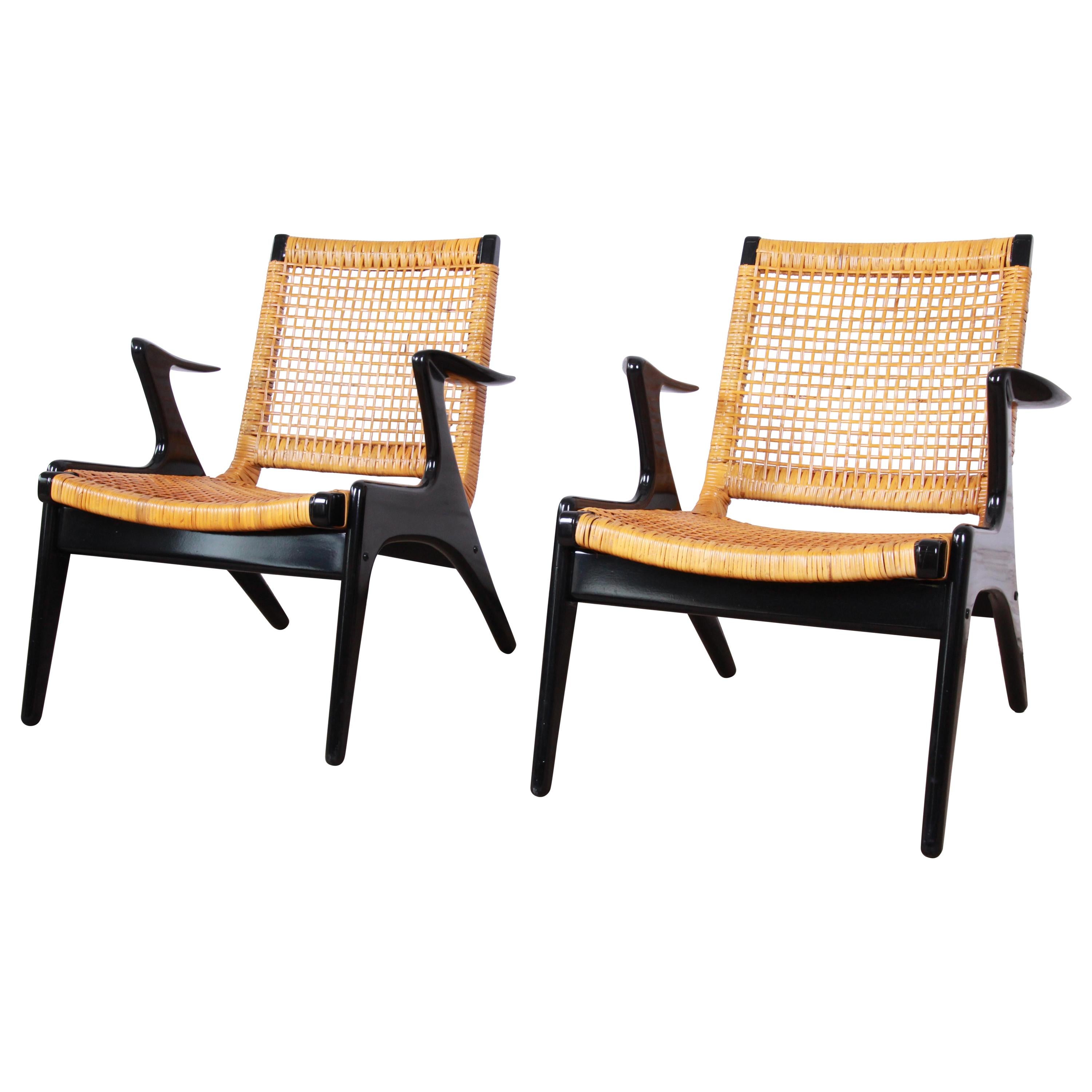 Kurt Østervig Danish Modern Lounge Chairs, Pair