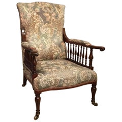 Rare "Saville" Arts & Crafts Mahogany Armchair by Morris & Co, London