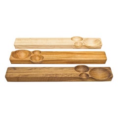 Kafi 3 Cheese Board in Oiled Mahogany by Martin Leugers &Tricia Wright for Wooda