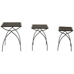 Nesting Tables, Set of Three by John Salterini for Outdoor/Patio/ Pool Use
