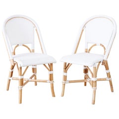 Serena and Lily Bamboo Riviera Rattan French Bistro Chairs