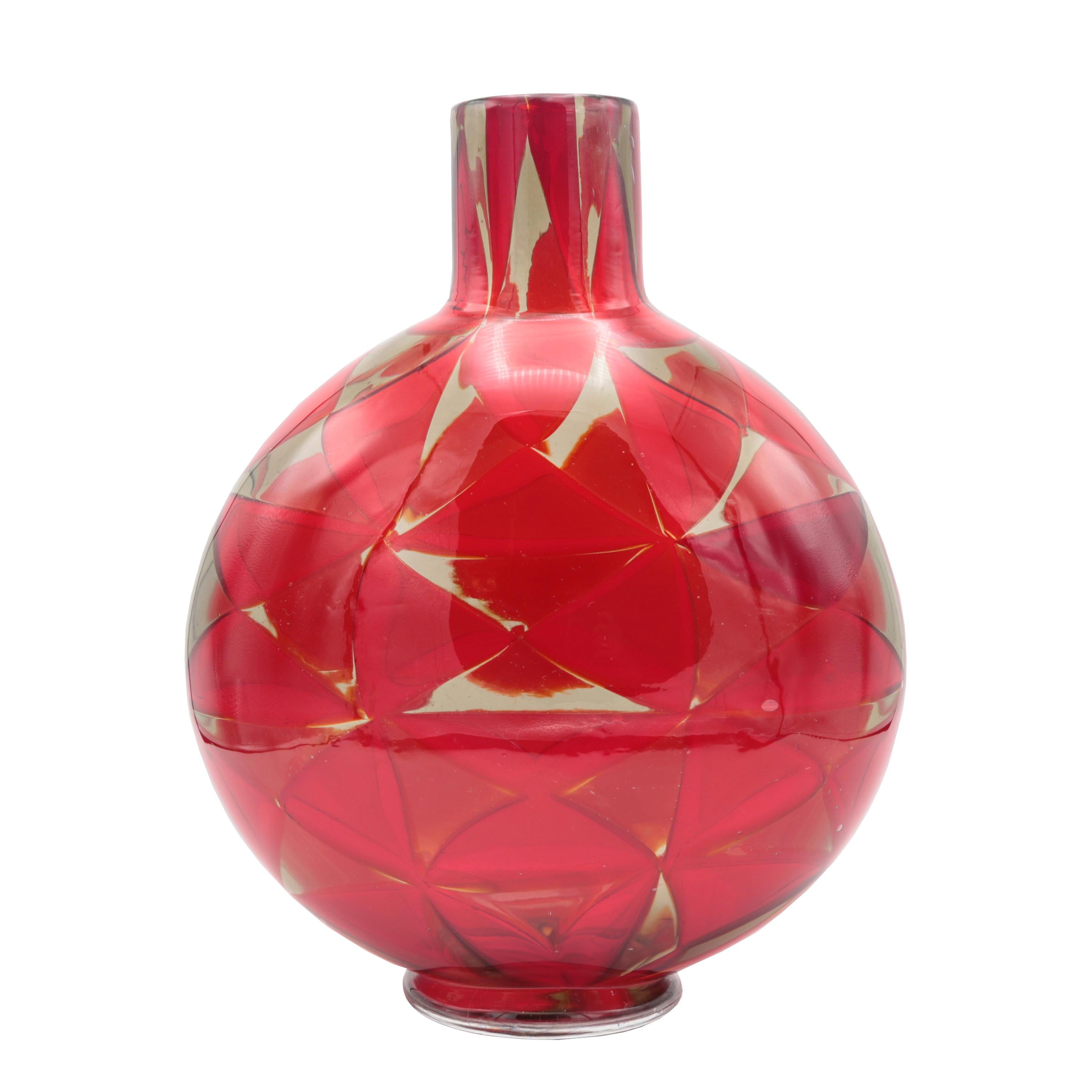"Intariso" Art Glass Vase by Ercole Barovier