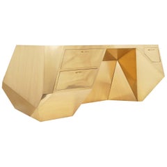 Monumental Brass Geometric "Popova" Desk