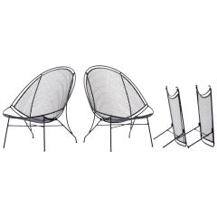 Pair John Salterini Patio Chaise Lounge Chairs w/ Removable Footrest. LAST PAIR!