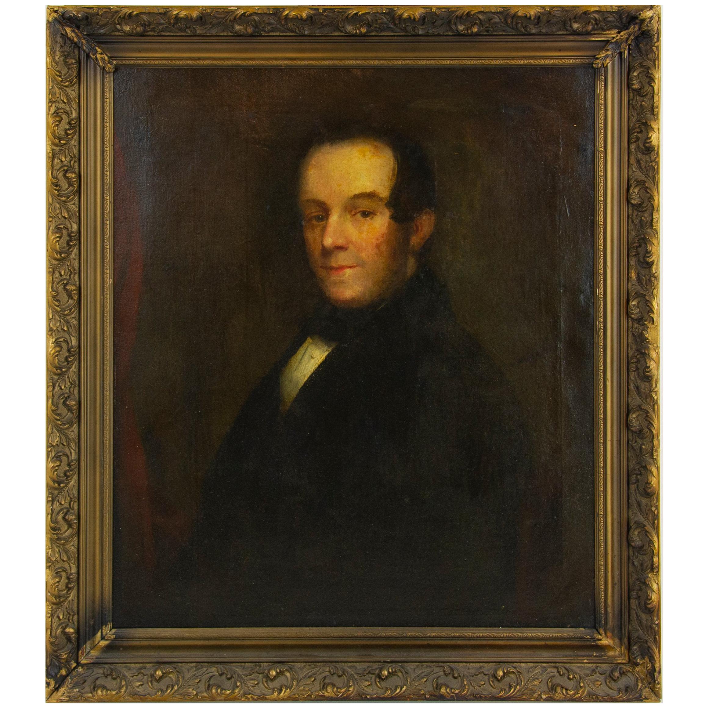 Antique Oil Painting, Gentleman's Portrait, Oil Portrait, England, 1820, B638A
