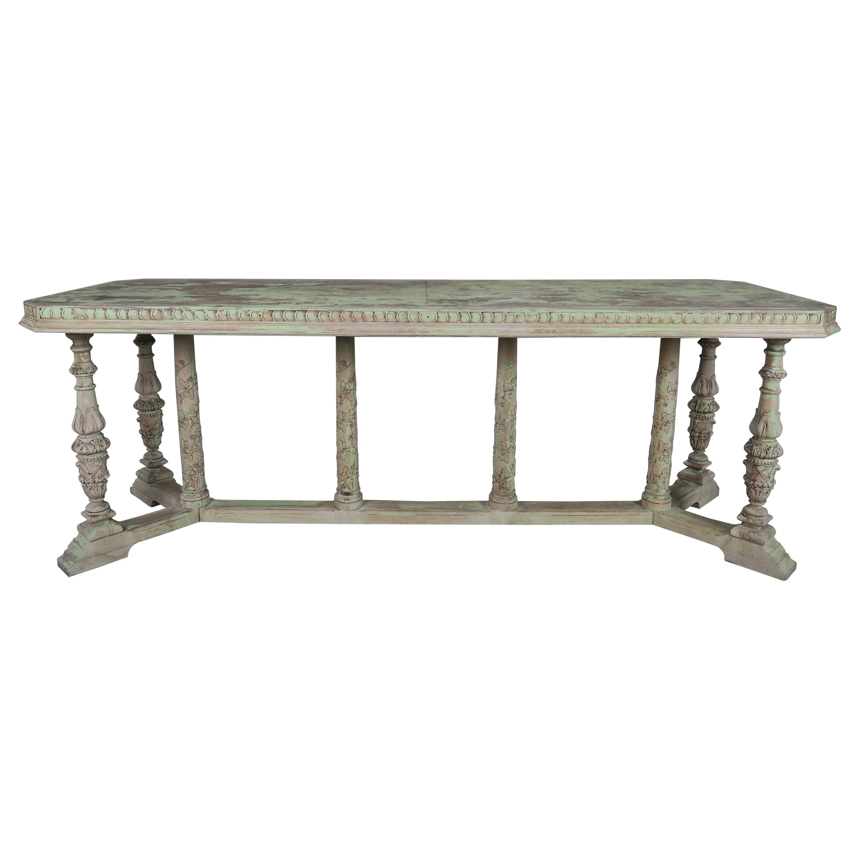 Italian Neoclassical Style Painted Carved Console C. 1930's