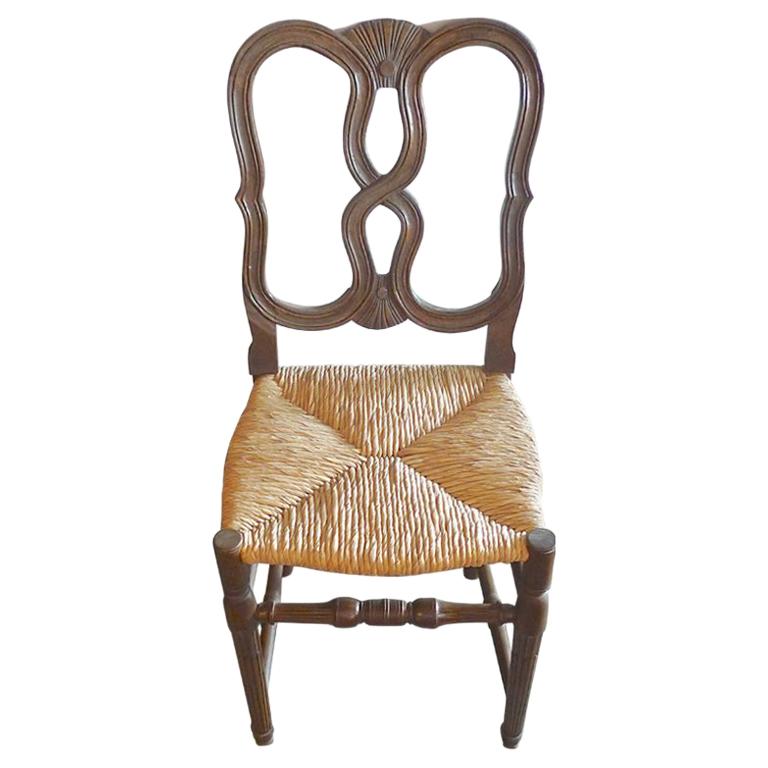 Reproduction French Louis Xvi Style Hand Carved Dining Chair With Reproduction French Louis Xvi Style Hand Carved Dining Chair With Rush Seat For