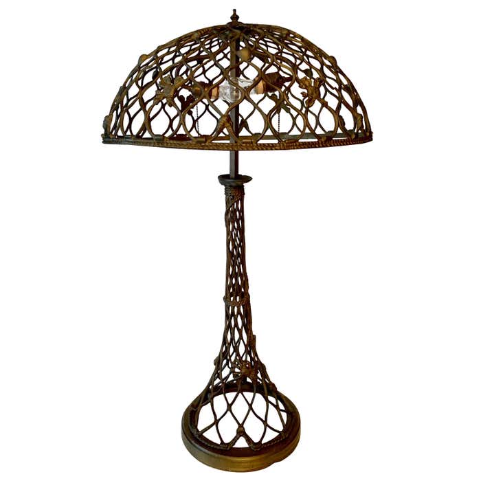 Open Work Lamp with Shell Motif For Sale at 1stDibs