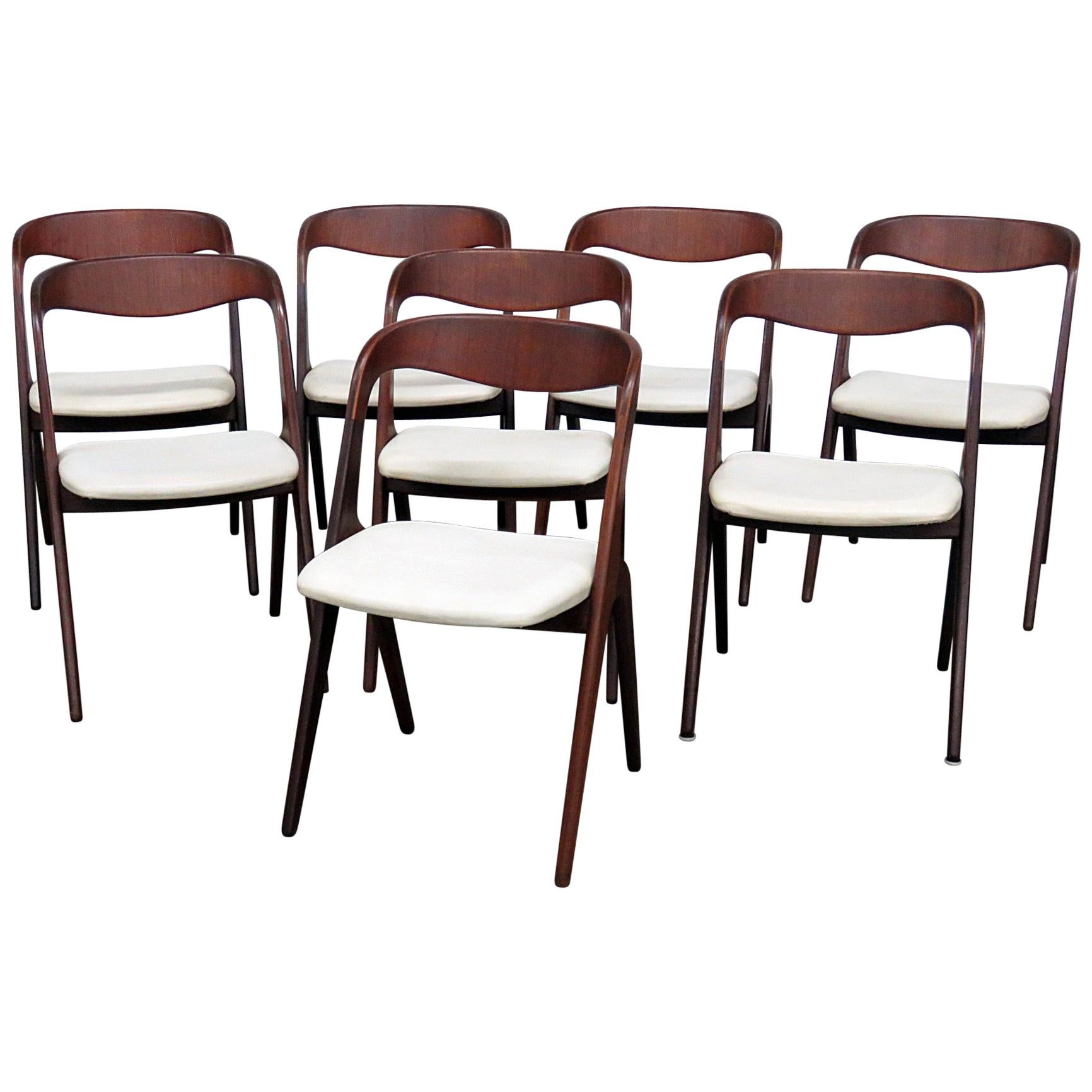 Set of 8 Mid-Century Modern Danish Dining Chairs