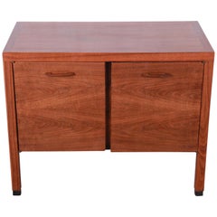 Directional Mid-Century Modern Walnut Small Credenza or Record Cabinet